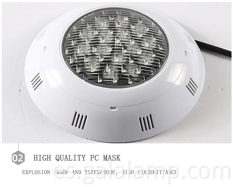 Luces de pared de la piscina LED, luces de pared submarina, luces de fuentes de arco iris impermeables